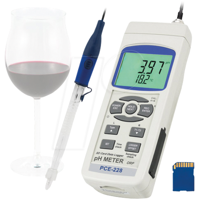PCE Instruments pH-Meter PCE 228 WINE - Hohe Genauigkeit, Großes Display PCE Instruments pH-Meter PCE 228 WINE - Hohe Genauigkeit, Großes Display