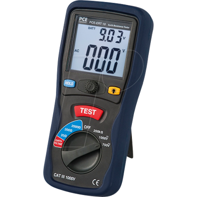 PCE INSTRUMENTS PCE ERT 10 - Erdungswiderstandsmesser - 200 V PCE INSTRUMENTS PCE ERT 10 - Erdungswiderstandsmesser - 200 V