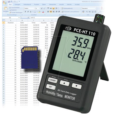 PCE INSTRUMENTS PCE HT110 - Temperatur-Feuchtelogger PCE-HT110 PCE INSTRUMENTS PCE HT110 - Temperatur-Feuchtelogger PCE-HT110