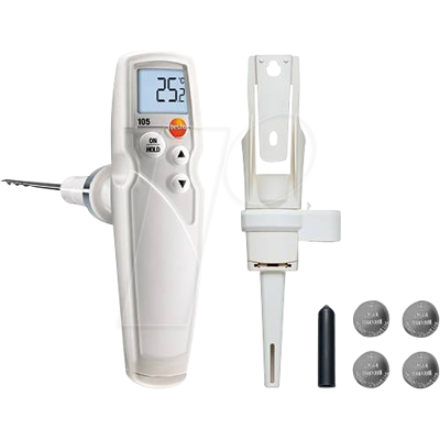 TESTO 0563 1054 - Einhand-Thermometer testo 105 mit Gefriergut-Messspitze, HACCP TESTO 0563 1054 - Einhand-Thermometer testo 105 mit Gefriergut-Messspitze, HACCP