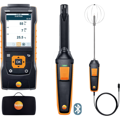 TESTO 0563 4408 - Behaglichkeits-Kombi Set testo 440, Bluetooth® TESTO 0563 4408 - Behaglichkeits-Kombi Set testo 440, Bluetooth®