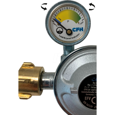 CFH 52404 - Druckregler 50 mbar mit drehbarer Füllstandsanzeige DE/AT/LUX CFH 52404 - Druckregler 50 mbar mit drehbarer Füllstandsanzeige DE/AT/LUX