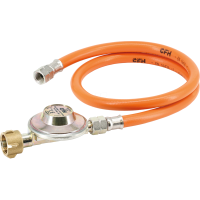 CFH 52452 - Druckregler 50 mbar/ 80 cm Gasschlauch 1/4" lks. CFH 52452 - Druckregler 50 mbar/ 80 cm Gasschlauch 1/4" lks.