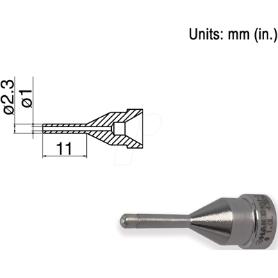 Hakko N61 Entlötdüse - Lange Ausführung für FR301, FR410 Hakko N61 Entlötdüse - Lange Ausführung für FR301, FR410