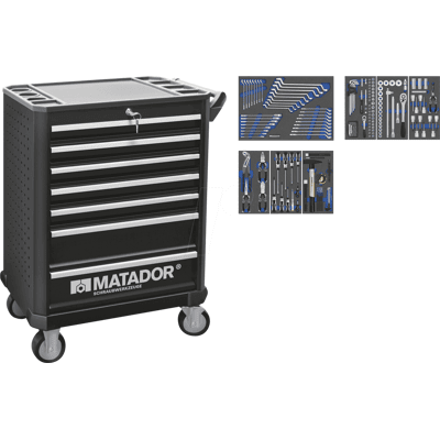 Matador MAT 8163 9560 - Werkstattwagen, Metall, 1030x785x470 mm, bestückt, 182-teilig Matador MAT 8163 9560 - Werkstattwagen, Metall, 1030x785x470 mm, bestückt, 182-teilig