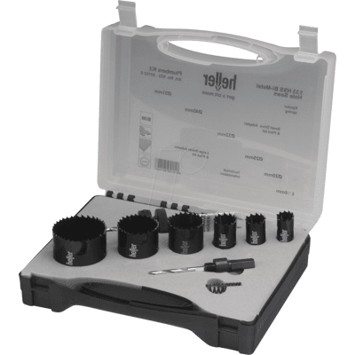 Heller Lochsägen-Set - 9-teilig, Bimetall, 6-51mm Heller Lochsägen-Set - 9-teilig, Bimetall, 6-51mm