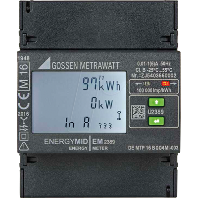 Gossen Metrawatt U2389-V011 Kompakt Stromzähler - Leistungsmesser Gossen Metrawatt U2389-V011 Kompakt Stromzähler - Leistungsmesser