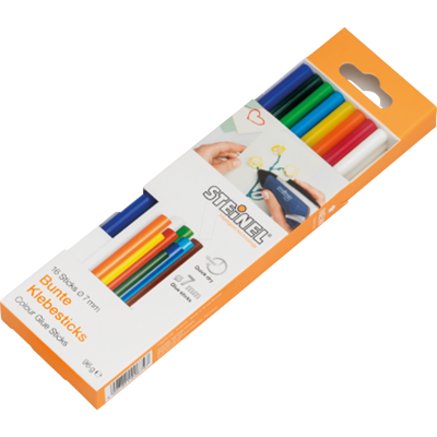 STEINEL 006969 - Heißklebestick, Ø 7 mm, color, 16 Stück STEINEL 006969 - Heißklebestick, Ø 7 mm, color, 16 Stück