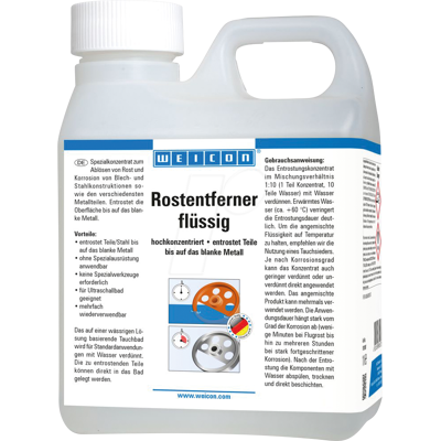 WEICON 10101897 - Rostentferner, flüssig, 1 L WEICON 10101897 - Rostentferner, flüssig, 1 L