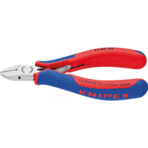 Knipex KN 77 02 130 - Elektronik-Seitenschneider, 130 mm, spiegelpoliert