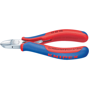 Knipex KN 77 22 115 - Elektronik-Seitenschneider, 115 mm, spiegelpoliert