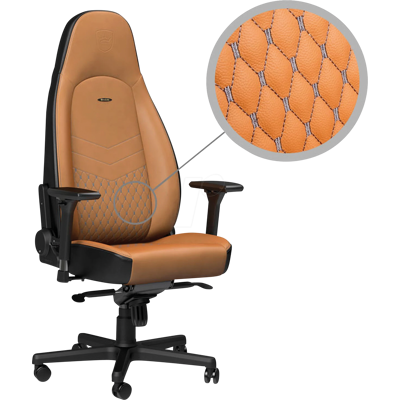 NBL-ICN-RL-CBK - noblechairs ICON Echtleder Gaming Stuhl - cognac/schwarz NBL-ICN-RL-CBK - noblechairs ICON Echtleder Gaming Stuhl - cognac/schwarz