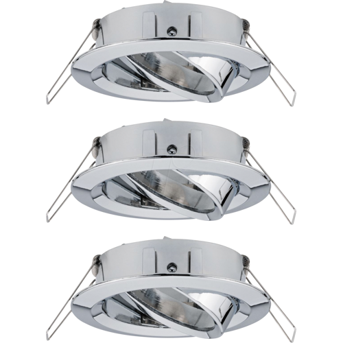Paulmann PLM 92488 - Einbaurahmen für Einbaustrahler, max. 3x10 W, 50°, rund, chrom