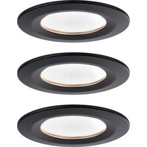 Paulmann PLM 94473 - Einbauleuchte Nova Coin, 3x 6,5 W, 460 lm, 2700 K, schwarz matt, Paulmann PLM 94473 - Einbauleuchte Nova Coin, 3x 6,5 W, 460 lm, 2700 K, schwarz matt,