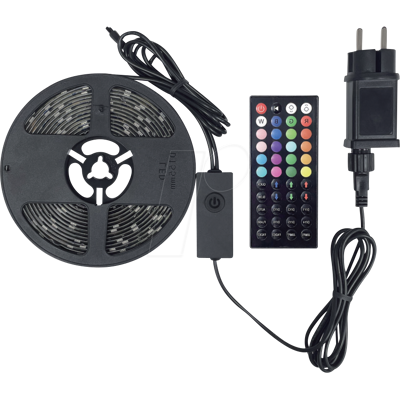 BLULAXA 50954 - LED-Streifen, RGB, 5 m, IP44, mit Fernbedienung BLULAXA 50954 - LED-Streifen, RGB, 5 m, IP44, mit Fernbedienung