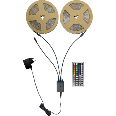 BLULAXA 50955 - LED-Streifen, RGB, 2x 5 m, IP20, mit Fernbedienung BLULAXA 50955 - LED-Streifen, RGB, 2x 5 m, IP20, mit Fernbedienung
