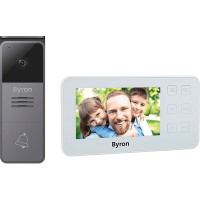 Byron DIC-25512 Video-Intercom-System - 4,3" - Anthrazit, Schwarz, Weiß Byron DIC-25512 Video-Intercom-System - 4,3" - Anthrazit, Schwarz, Weiß