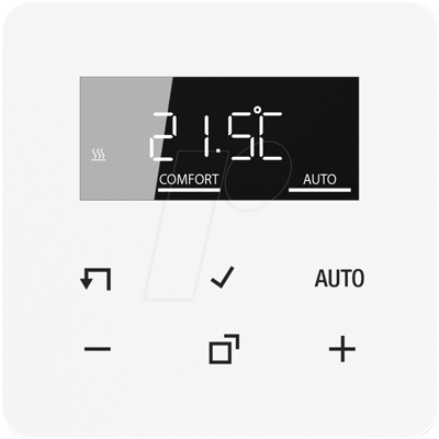 Jung JG BTCD1791WW - Bluetooth Raumthermostat, alpinweiß Jung JG BTCD1791WW - Bluetooth Raumthermostat, alpinweiß