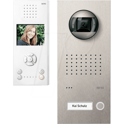Ritto RGE1819525 - Video-Gegensprechanlagen Set mit Edelstahl Türstation - Video Intercom Set Ritto RGE1819525 - Video-Gegensprechanlagen Set mit Edelstahl Türstation - Video Intercom Set