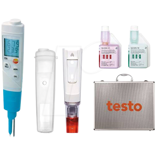 TESTO 0563 2066 - pH-Messgerät testo 205-pH2 für halbfeste Medien, Starter-Set