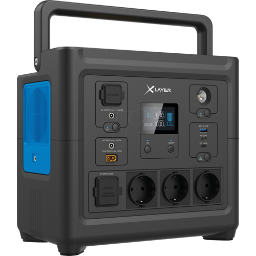 XLAYER 220063 - Powerstation, 1000 W, 43,5 Ah, 835 Wh