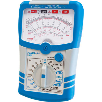 PEAKTECH 3385 - Analoges Multimeter - Spiegelskala - Drehspulenmessmechanismus - 20kΩ/DC PEAKTECH 3385 - Analoges Multimeter - Spiegelskala - Drehspulenmessmechanismus - 20kΩ/DC