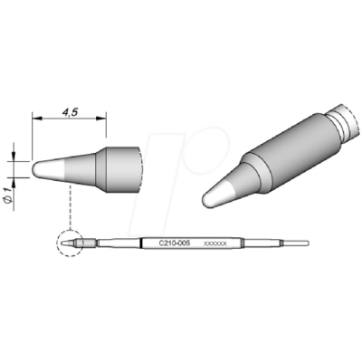 JBC - Kegelförmige Spitze Ø1mm - Lötspitze JBC - Kegelförmige Spitze Ø1mm - Lötspitze
