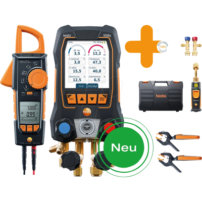 TESTO 0564 4558 - Smart Vakuum Set testo 558s, inkl. Data Logging und Stromzange TESTO 0564 4558 - Smart Vakuum Set testo 558s, inkl. Data Logging und Stromzange