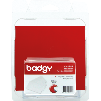 EVOLIS BADGY CBGC0020W - PVC-Karten, 0,50 mm (20mil), für Badgy, 100 Stück EVOLIS BADGY CBGC0020W - PVC-Karten, 0,50 mm (20mil), für Badgy, 100 Stück