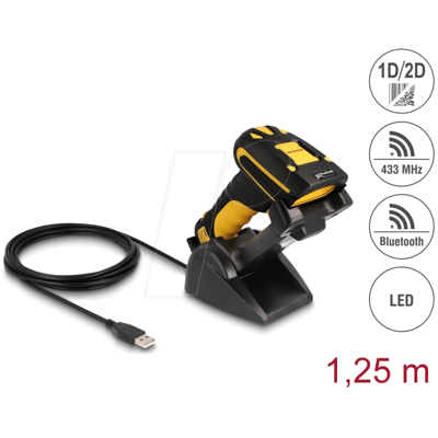 DELOCK 90586 - Barcodescanner, 2D, Bluetooth/Funk 433 MHz DELOCK 90586 - Barcodescanner, 2D, Bluetooth/Funk 433 MHz