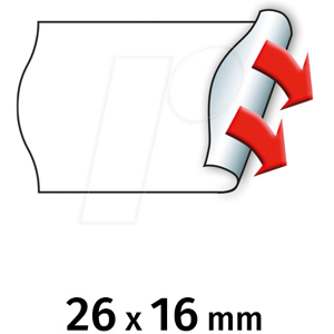 METO 9506167 - Preis-Etiketten, 26x16 mm, permanent, weiß, 6000 Stück METO 9506167 - Preis-Etiketten, 26x16 mm, permanent, weiß, 6000 Stück