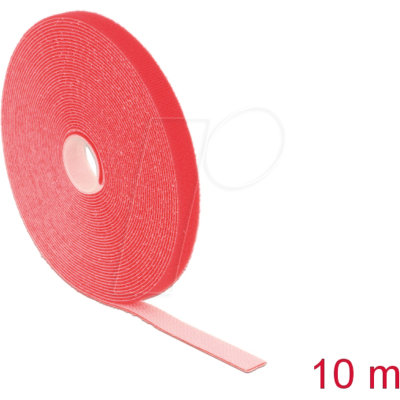 DELOCK 18720 - Klettband auf Rolle, 10 m x 13 mm, rot DELOCK 18720 - Klettband auf Rolle, 10 m x 13 mm, rot