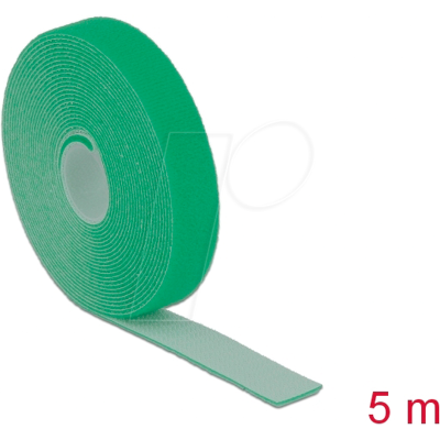 DELOCK 18731 - Klettband auf Rolle, 5 m x 20 mm, grün DELOCK 18731 - Klettband auf Rolle, 5 m x 20 mm, grün
