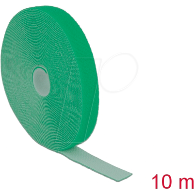 DELOCK 18732 - Klettband auf Rolle, 10 m x 20 mm, grün DELOCK 18732 - Klettband auf Rolle, 10 m x 20 mm, grün