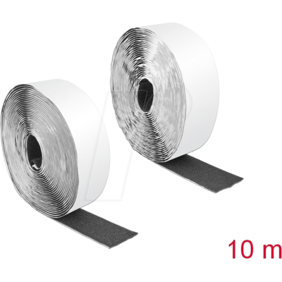 DELOCK 19094 - Klettband, selbstklebend, 10 m x B 50 mm, schwarz DELOCK 19094 - Klettband, selbstklebend, 10 m x B 50 mm, schwarz