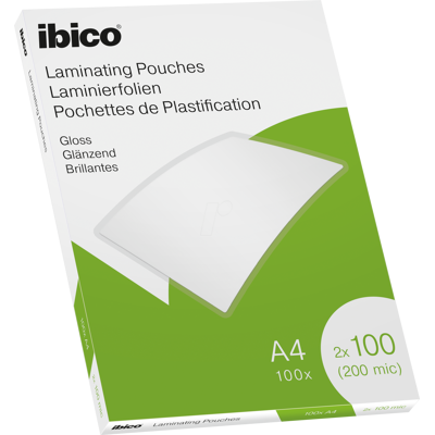 IBICO 627317 - Laminierfolien, DIN A4, 100 Mic, glänzend, 100 Stück IBICO 627317 - Laminierfolien, DIN A4, 100 Mic, glänzend, 100 Stück