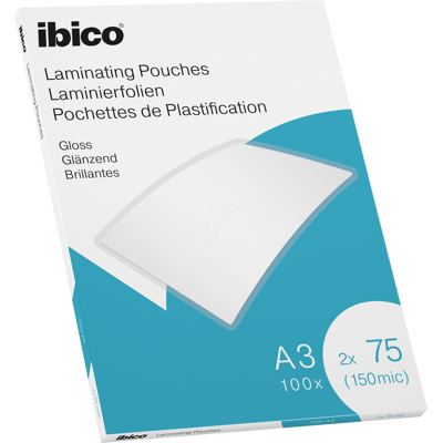 IBICO 627319 - Laminierfolien, DIN A3, 75 mic, glänzend, 100 Stück IBICO 627319 - Laminierfolien, DIN A3, 75 mic, glänzend, 100 Stück