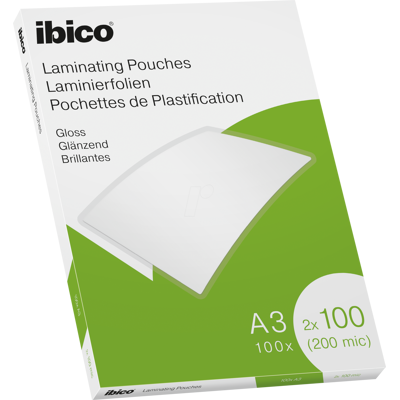 IBICO 627320 - Laminierfolien, DIN A3, 100 mic, glänzend, 100 Stück IBICO 627320 - Laminierfolien, DIN A3, 100 mic, glänzend, 100 Stück