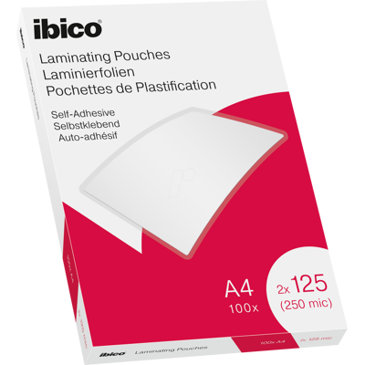 IBICO 627325 - Laminierfolien, DIN A4, 125 mic, selbstklebend, 100 Stück IBICO 627325 - Laminierfolien, DIN A4, 125 mic, selbstklebend, 100 Stück
