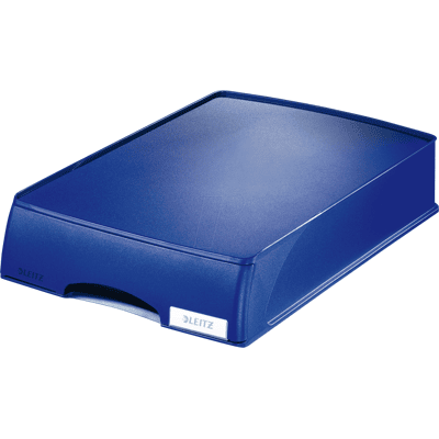 LEITZ 52100035 - Briefkorb A4 Plus mit Schublade, blau LEITZ 52100035 - Briefkorb A4 Plus mit Schublade, blau
