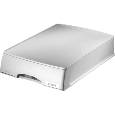 LEITZ 52100085 - Briefkorb A4 Plus mit Schublade, grau LEITZ 52100085 - Briefkorb A4 Plus mit Schublade, grau