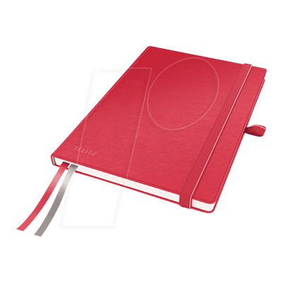 LEITZ 44770025 - Notizbuch A5 kariert, fester Einband, rot LEITZ 44770025 - Notizbuch A5 kariert, fester Einband, rot