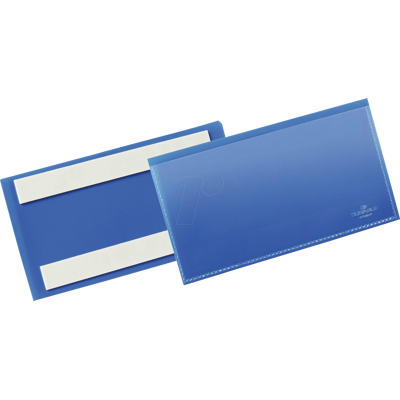 DURABLE 176207 - Etikettentasche, selbstklebend, 150x67mm, blau, 50 Stück DURABLE 176207 - Etikettentasche, selbstklebend, 150x67mm, blau, 50 Stück