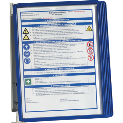 DURABLE 555107 - Sichttafelsystem VARIO® WALL 5, Set, blau DURABLE 555107 - Sichttafelsystem VARIO® WALL 5, Set, blau
