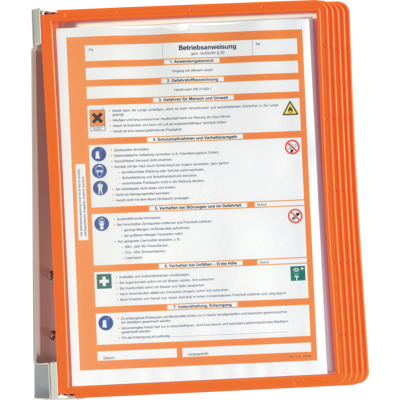 DURABLE 555109 - Sichttafelsystem VARIO® WALL 5, Set, orange DURABLE 555109 - Sichttafelsystem VARIO® WALL 5, Set, orange