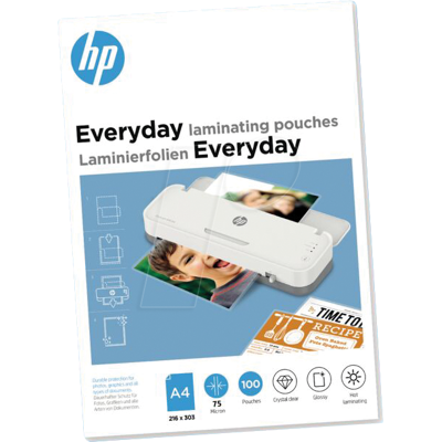 Hewlett Packard HP EL9159 - Laminierfolien, DIN A4, 75 mic, 100 Stück Hewlett Packard HP EL9159 - Laminierfolien, DIN A4, 75 mic, 100 Stück