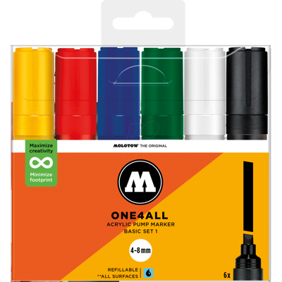 MOLOTOW MO200870 - Acrylmarker, 4 mm - 8 mm, 6er Pack MOLOTOW MO200870 - Acrylmarker, 4 mm - 8 mm, 6er Pack
