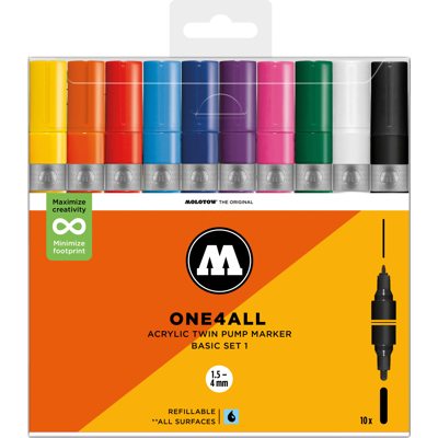 MOLOTOW MO200890 - Acrylmarker, 1,5 mm - 4 mm, 10er Pack MOLOTOW MO200890 - Acrylmarker, 1,5 mm - 4 mm, 10er Pack