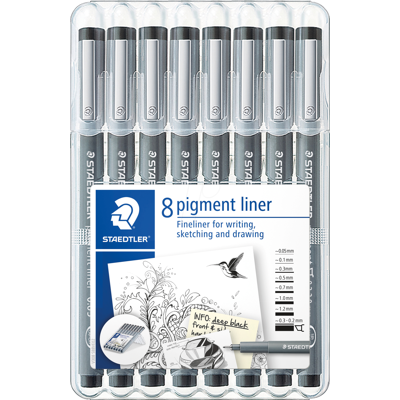 STAEDTLER 308SB8 - Pigment Liner, mit 8 Strichbreiten STAEDTLER 308SB8 - Pigment Liner, mit 8 Strichbreiten