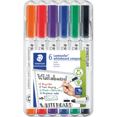 STAEDTLER 341WP6 - Whiteboard Marker, 1 -2 mm, 6 Farben STAEDTLER 341WP6 - Whiteboard Marker, 1 -2 mm, 6 Farben
